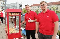 Bild: Auf dem Parkplatz der Kreissparkasse Nordhausen findet heute wieder das beliebte Knax-Kinderfest statt