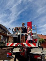 Bild: Die St&ouml;rche werden beringt. 