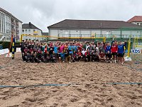 Beim Rolandsfest wurde wieder Beachvolleyball gespielt. Bild: Beim Rolandsfest wurde wieder Beachvolleyball gespielt.