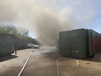 Containerbrand bei der Lebenshilfe in Nordhausen Bild: Containerbrand bei der Lebenshilfe in Nordhausen