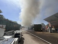 Containerbrand bei der Lebenshilfe in Nordhausen Bild: Containerbrand bei der Lebenshilfe in Nordhausen