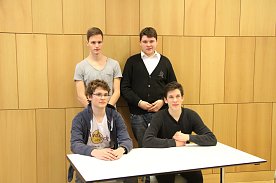 Bild: F&uuml;r sie geht es weiter nach Weimar: Arvid, Pascal, Max und Benedict