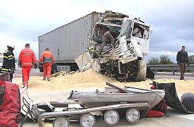 Bild: Crash auf der Autobahn