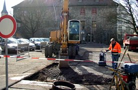 Bild: Parkplatz gesperrt