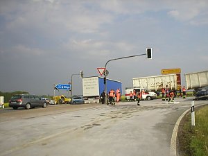 Crash an der Abfahrt