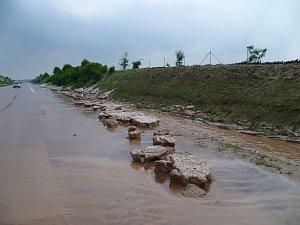 Schlamm auf A 38