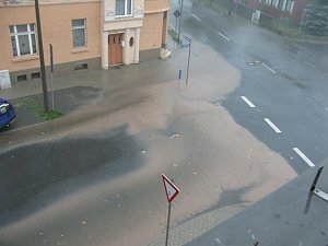 Unwetter in der Cohn-Straße