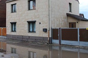 Unwetter in der Grenzstraße