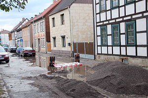 Unwetter in der Grenzstraße