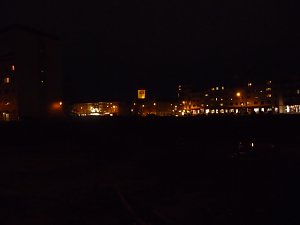 Lichter im Dunkel - Blick zum Kornmarkt