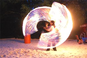 Feuer am Strand