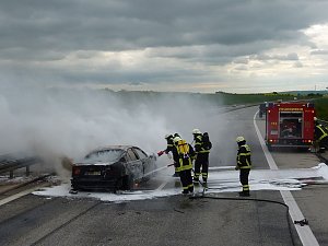 Brand auf der Autobahn