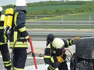 Brand auf der Autobahn