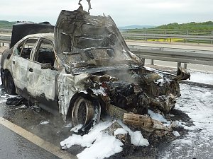 Brand auf der Autobahn