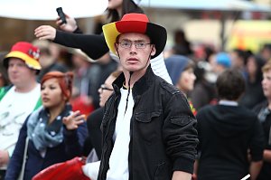Spannung vor dem Spiel