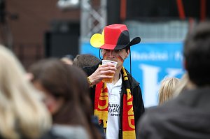 Spannung vor dem Spiel