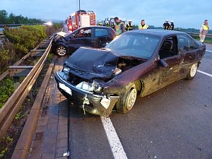 Unfall auf der Autobahn A 38
