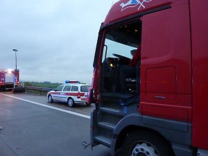 Unfall auf der Autobahn A 38