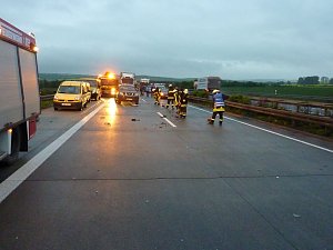 Unfall auf der Autobahn A 38
