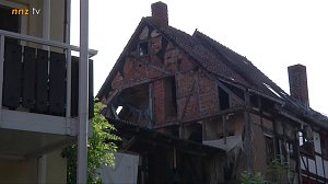 Arbeiten am Abrisshaus