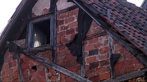 Arbeiten am Abrisshaus