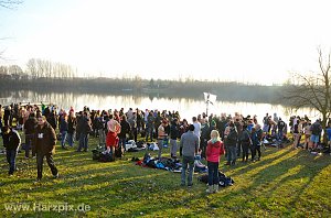 Eisbaden der FH Nordhausen
