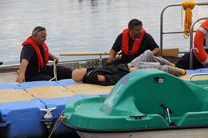 Gemeinsame &Uuml;bung am Stausee