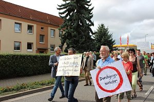Demo &uuml;ber Bundesstra&szlig;e 4 in Greu&szlig;en gezogen