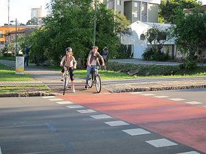 Fahrradwege in der s&uuml;damerikanischen Millionenstadt