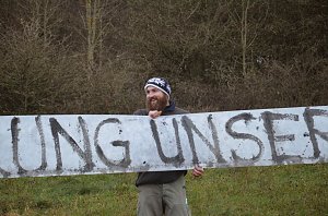 Protest gegen Probebohrungen