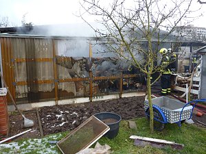 Brand in Gartenlaube