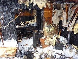 Brand in Gartenlaube