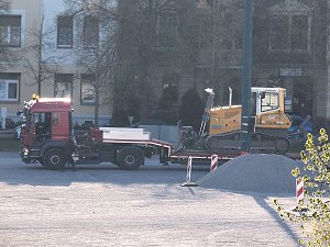 Arbeiten auf dem August Bebel Platz
