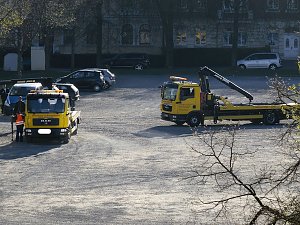 Arbeiten auf dem August Bebel Platz