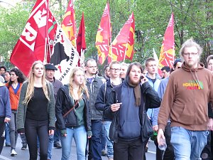 Revolution&auml;re 1. Mai Demo