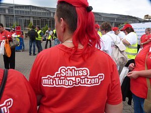 Unterstützung für Gewerkschaftsforderungen in Leipzig