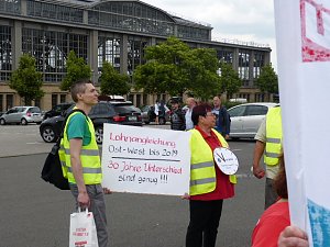 Unterstützung für Gewerkschaftsforderungen in Leipzig