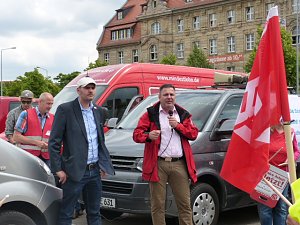 Unterstützung für Gewerkschaftsforderungen in Leipzig