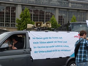Unterstützung für Gewerkschaftsforderungen in Leipzig