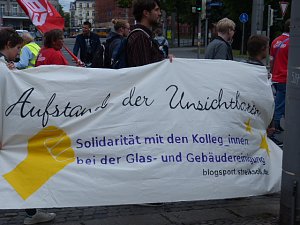 Unterstützung für Gewerkschaftsforderungen in Leipzig
