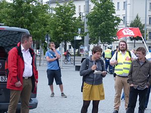Unterstützung für Gewerkschaftsforderungen in Leipzig