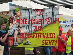 Unterstützung für Gewerkschaftsforderungen in Leipzig