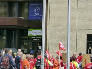 Unterstützung für Gewerkschaftsforderungen in Leipzig