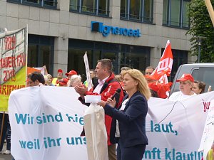 Unterstützung für Gewerkschaftsforderungen in Leipzig