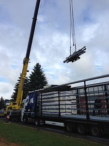 Entlade-Arbeiten im AKS
