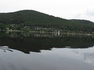 Blick auf die Bungalowsiedlung