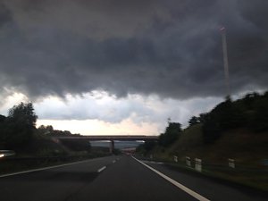 Unwetter &uuml;ber dem Landkreis