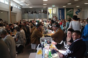 Zum Bergmannsfestes wurde in Sollstedt auch die neue Festhalle er&ouml;ffnet