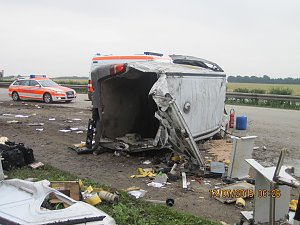 Unfall auf der auf der Autobahn