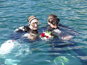 Trauung unter Wasser